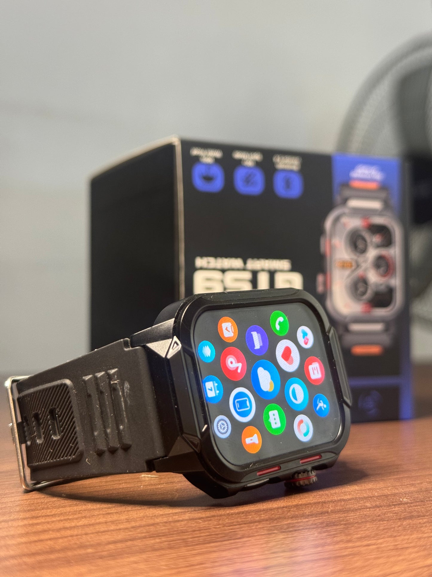 BennyBoom Military Smart Watch – Bluetooth, 100+ Sports Modes, Water-Resistant