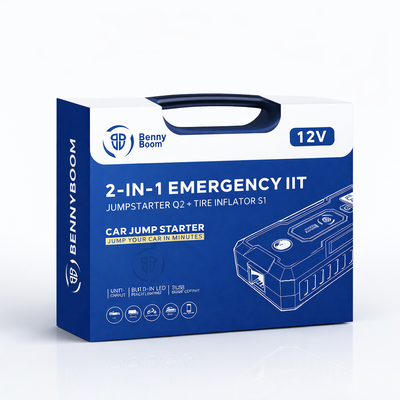 BennyBoom 2-in-1 Car Jumpstarter & Tyre Inflator – Compact & Powerful