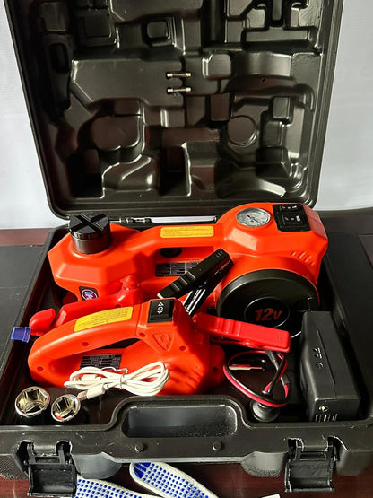 IMTECH 5-in-1  Car Jack & Jump Starter – Electric Jack, Tire Inflator, Power Bank & LED Light