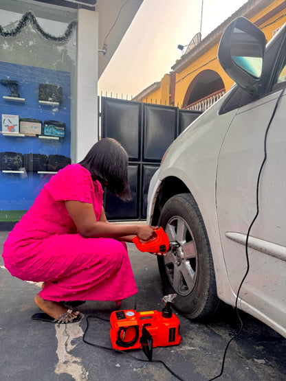 5-Ton Automatic Car Jack & Tyre Pump – Powerful, Easy-to-Use, Compact