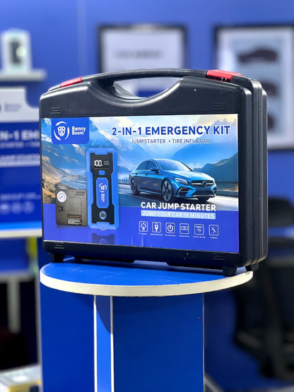 BennyBoom 2-in-1 Car Jumpstarter & Tyre Inflator – Compact & Powerful