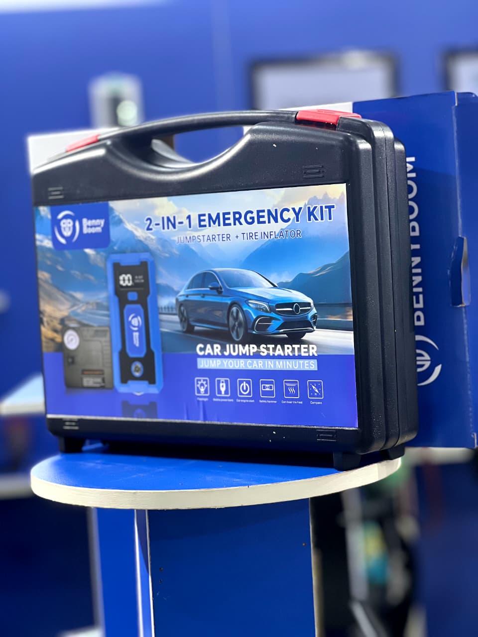 BennyBoom 2-in-1 Car Jumpstarter & Tyre Inflator – Compact & Powerful