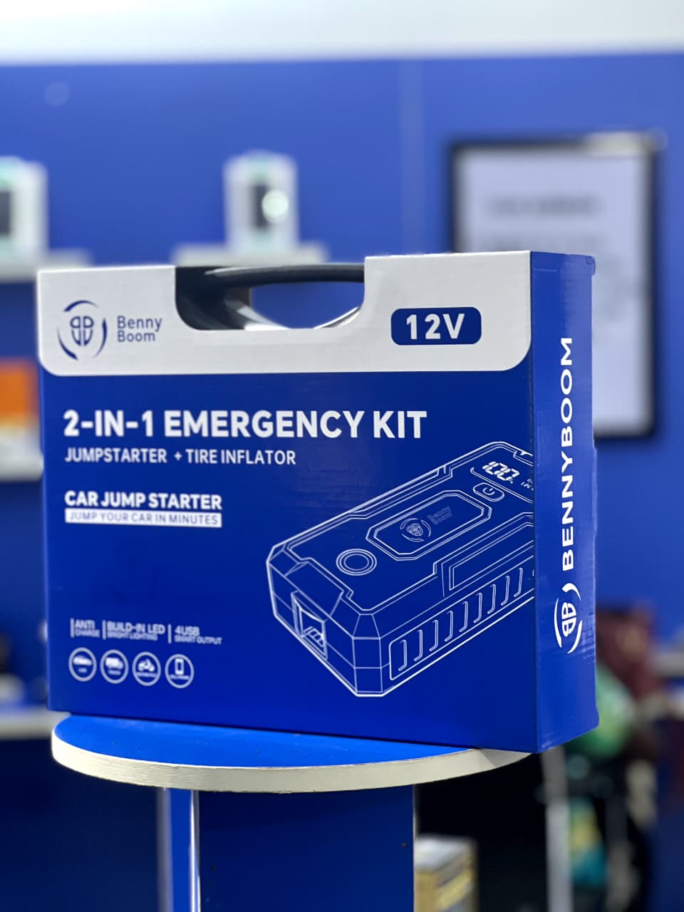 BennyBoom 2-in-1 Car Jumpstarter & Tyre Inflator – Compact & Powerful