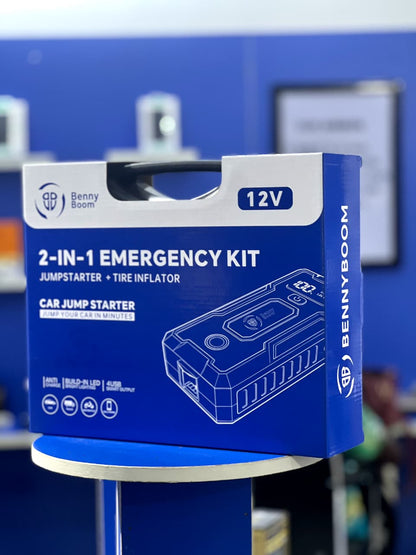 BennyBoom 2-in-1 Car Jumpstarter & Tyre Inflator – Compact & Powerful