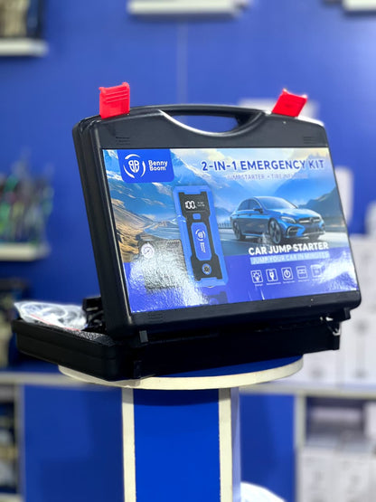 BennyBoom 2-in-1 Car Jumpstarter & Tyre Inflator – Compact & Powerful