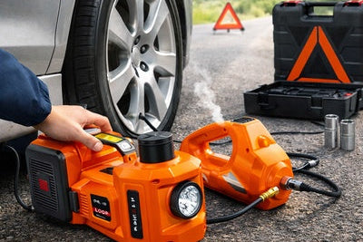 5-Ton Automatic Car Jack & Tyre Pump – Powerful, Easy-to-Use, Compact