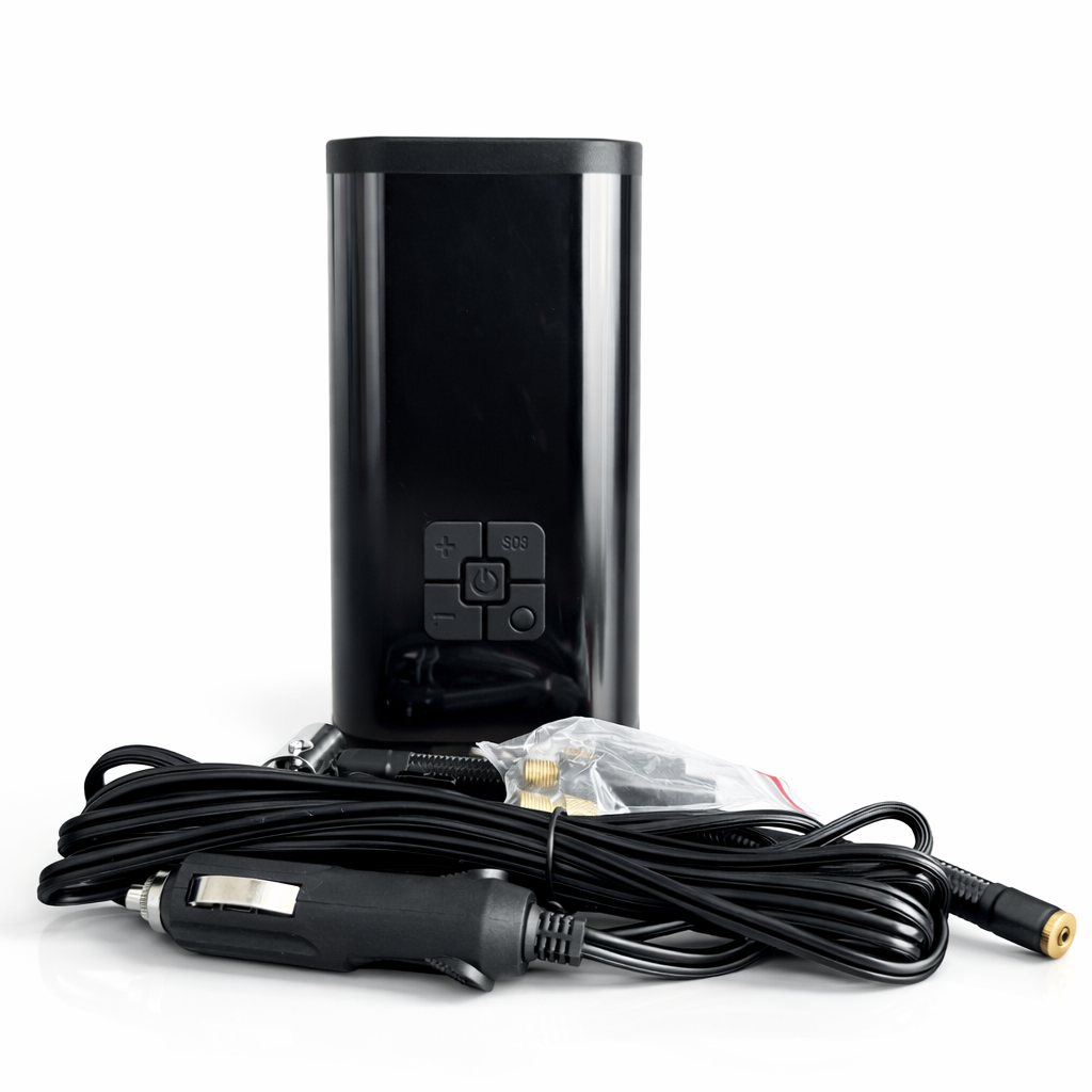 Button-Type Tyre Pump – Portable, Powerful, One-Touch Inflation
